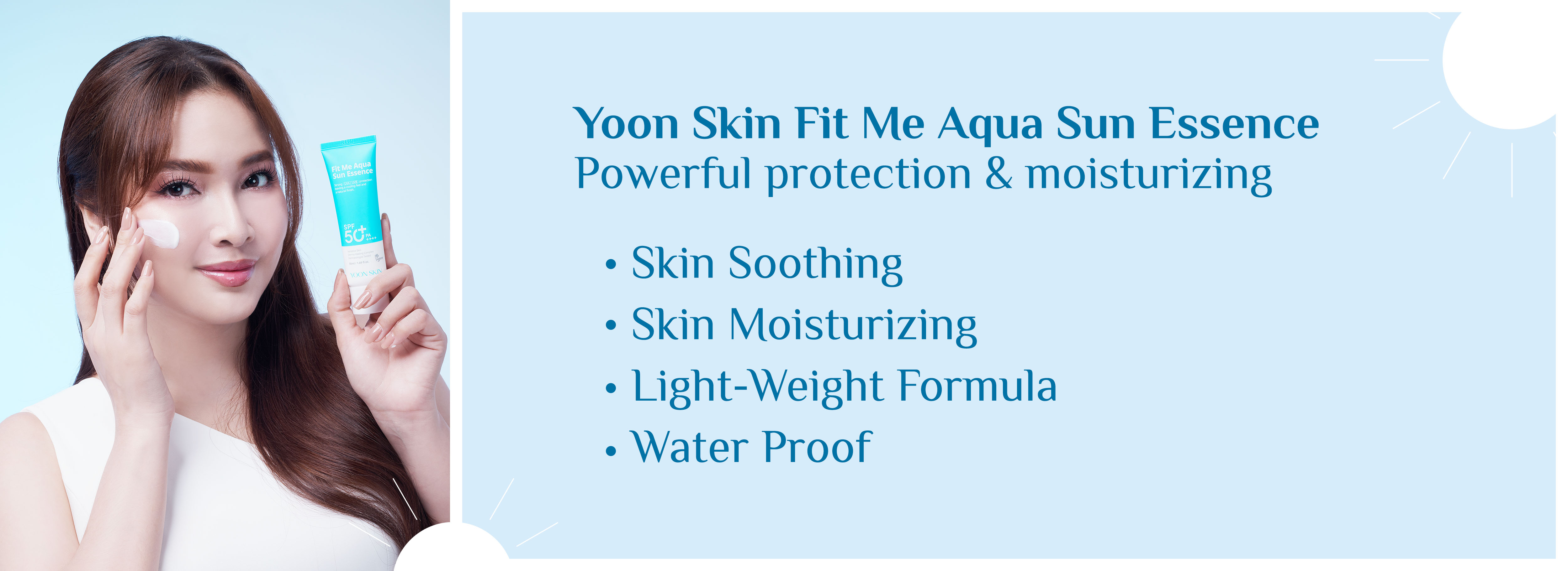 Yoon Skin Fit Me Aqua Sun Essence 50ml(Exp-2028.1)