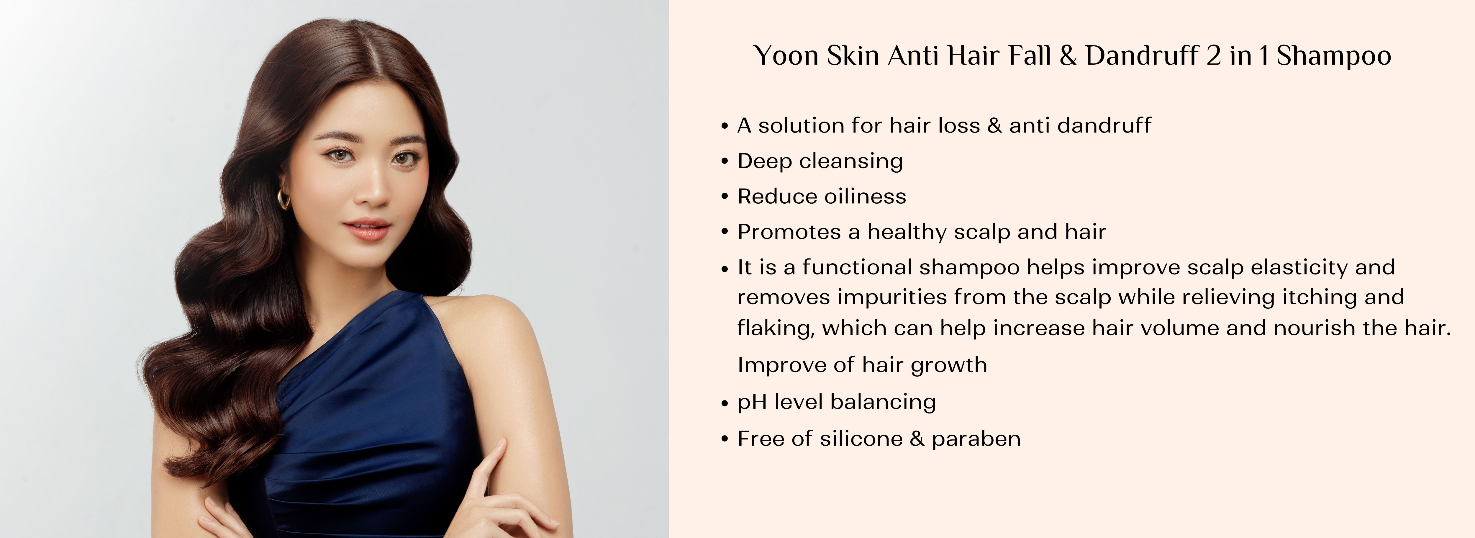 Yoon Skin Anti-Hair Fall & Dandruff 2 in 1 Shampoo 500ml (Exp - 2028.2.17)