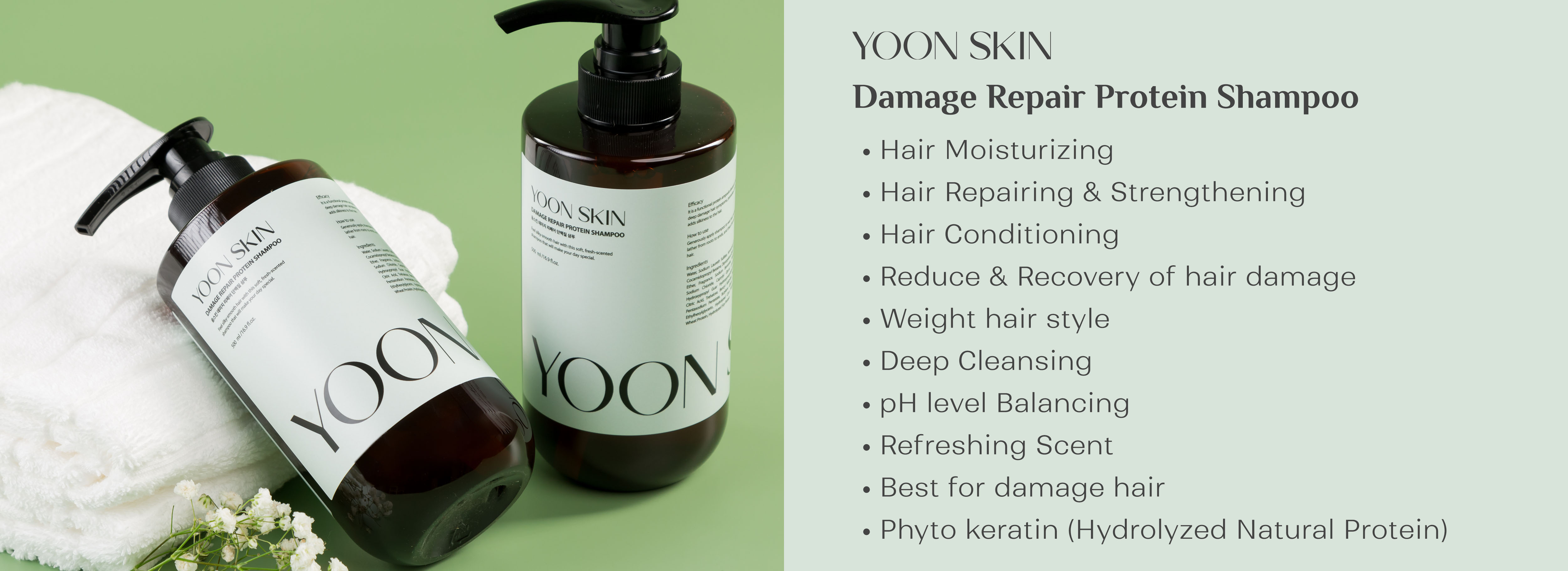 Yoon Skin Damage Repair Protein Shampoo 500ml (Exp-2027.9.19)