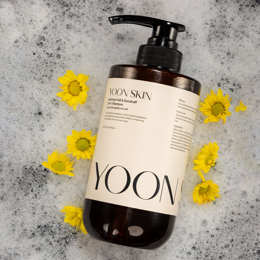 Yoon Skin Anti-Hair Fall & Dandruff 2 in 1 Shampoo 500ml (Exp - 2028.2.17)