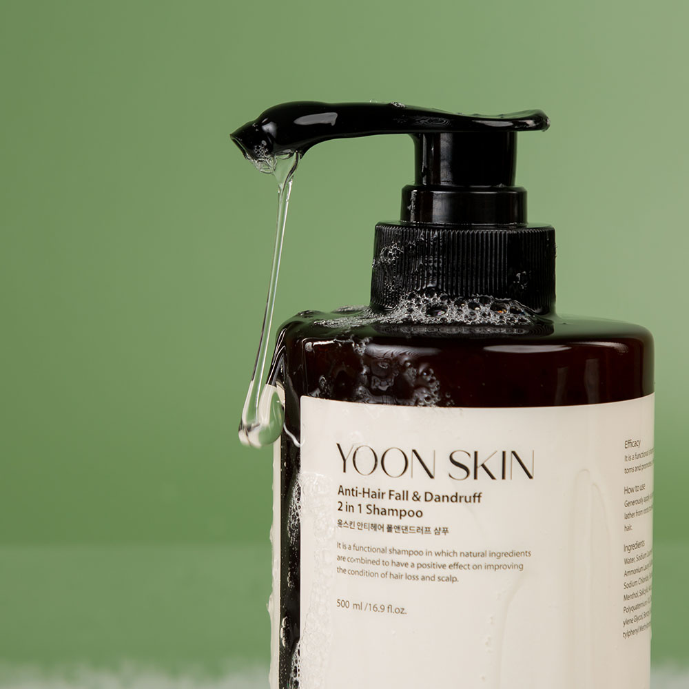 Yoon Skin Anti-Hair Fall & Dandruff 2 in 1 Shampoo 500ml (Exp - 2028.2.17)